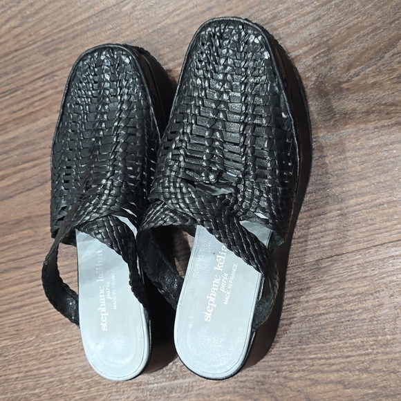 Stephane Kelian Black Woven Women's Shoes - Picture 1 of 7